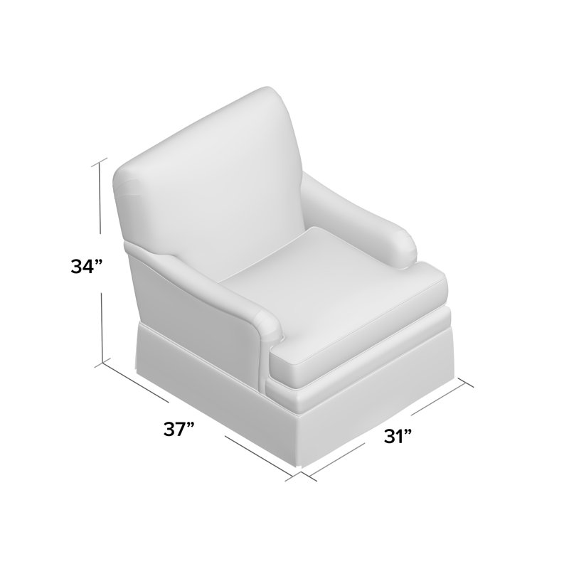 Fauteuil à housse de coussin de large de 31 po Stratford, Minéral Lizzie