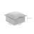 Upholstered Gray Chenille Square Ottoman with Oversized Soft Cushion Top – Fully Compressed, No Assembly Required-1954391190
