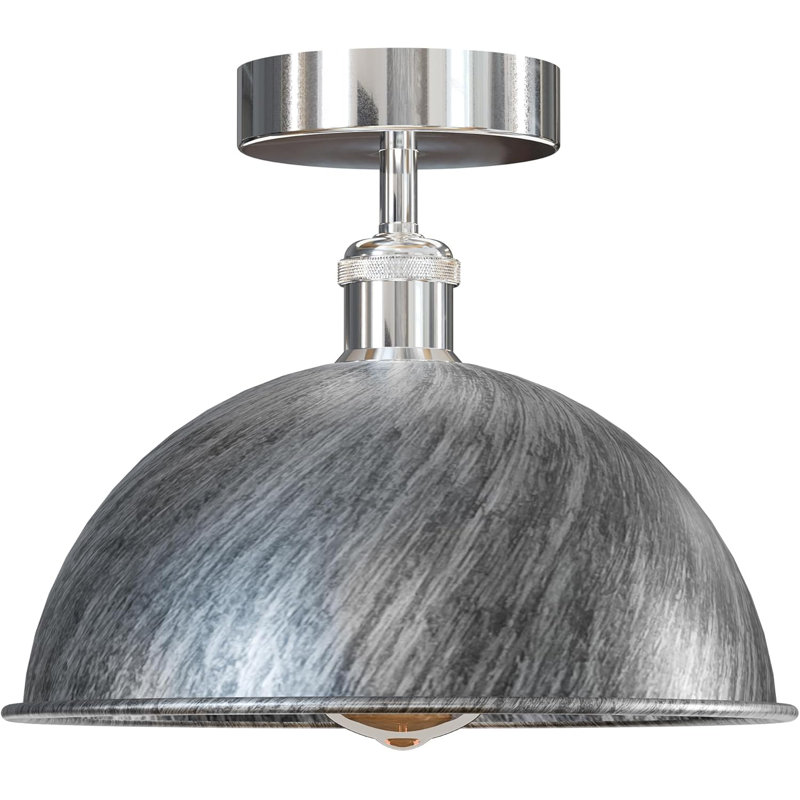 Semi Flush Mount, Brushed Silver