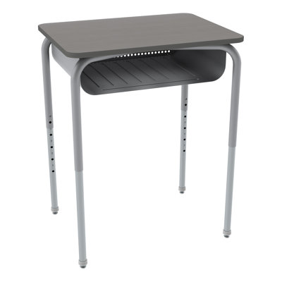 Bureau d'école à hauteur ajustable avec boîte à livres en métal (paquet de 2)