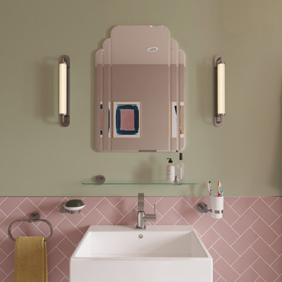 Tiered Mirror with Shelves