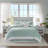 Oversized Cotton Jacquard Comforter Set Aqua-114529001