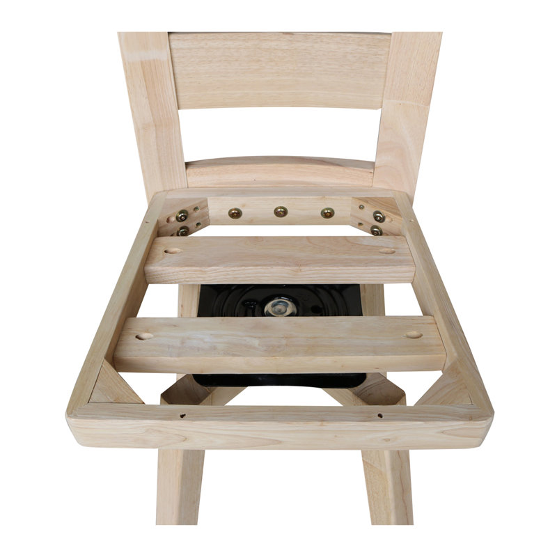 Kinnaird Swivel Solid Wood Counter Stool, Bar Stool (30" Seat Height)