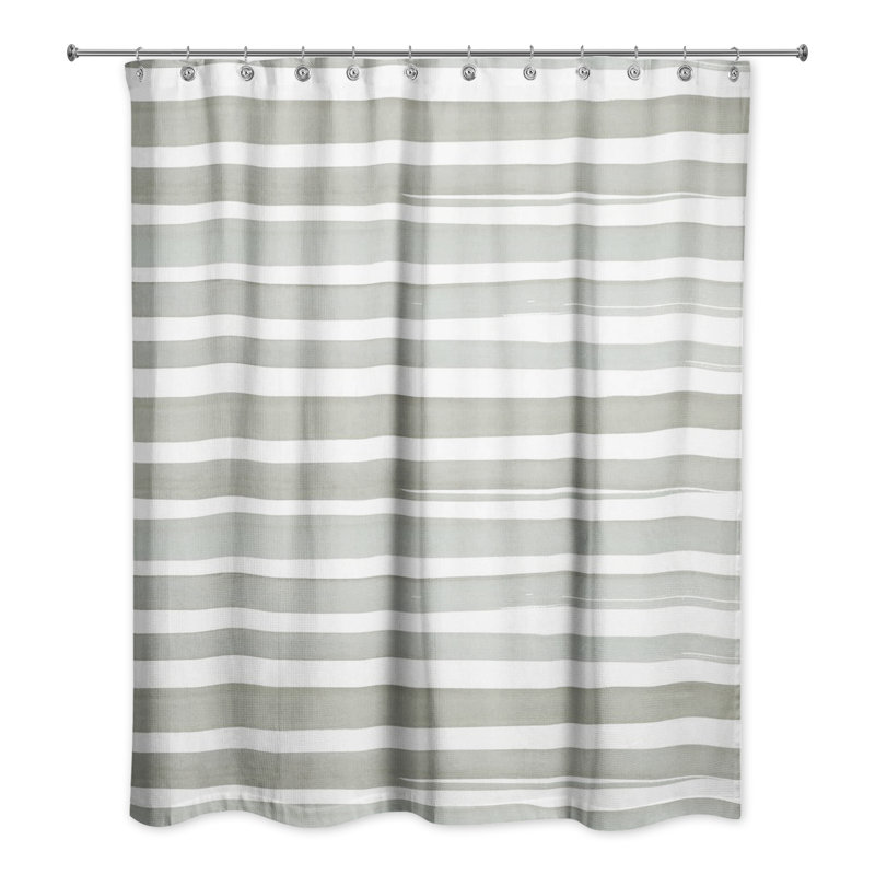 Rideau de douche Araldo, Vert/blanc