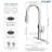 MASO Touchless Kitchen Faucet with Pull-Down Sprayer, Fahrenheit Temperature Display, 3 Spray Modes, 360° Swivel, Commercial Modern Faucet for RV, Farmhouse, Camper, Laundry & Bar, Polished Chrome-125898335