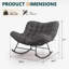 Chaise berçante d'extérieur surdimensionnée de 39 po avec coussin épais de 6,8 po Arusha Antilles-653684460