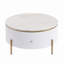 Table basse ronde avec 2 grands tiroirs de rangement (31,5 po)-121069687-121069689