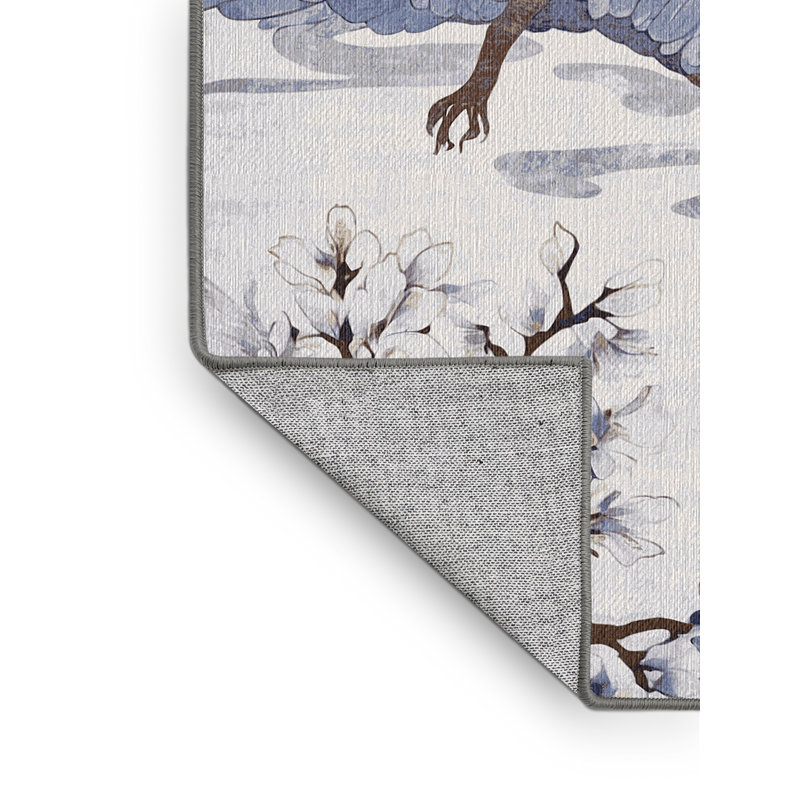 Tapis gris lavable à la machine, Rectangle 7 pi x 9 pi