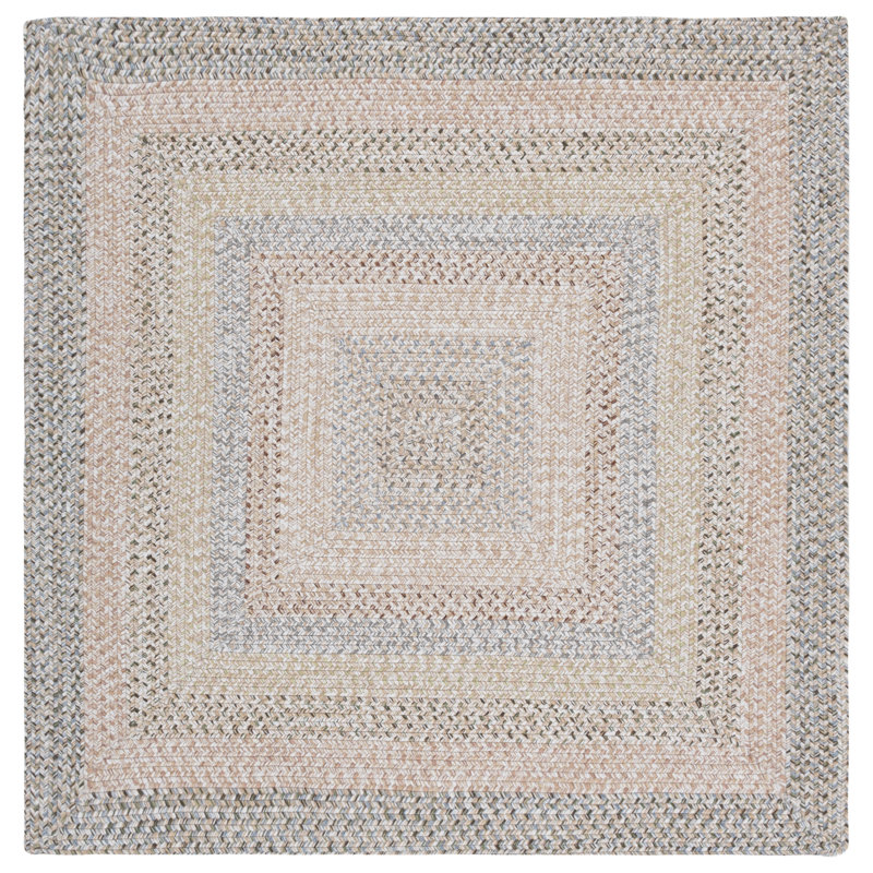 Chirico Woven Performance Machine Washable Performance Geometric Indoor/Outdoor Area Rug, Square 5'