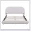 Upholstered Platform Bed With Thick Fabric, Solid Frame And Stylish Curve-Shaped Design-937609074-937609072