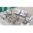 Outdoor 10-Piece Metal Loveseat Conversation Set-1127057416