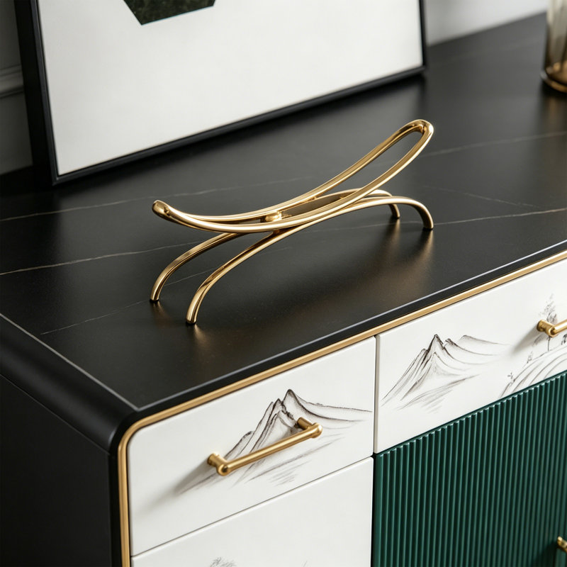 Buffet en pierre frittée de grande capacité, H 41,73 po x l 59,06 po x P 15,75 po, Green
