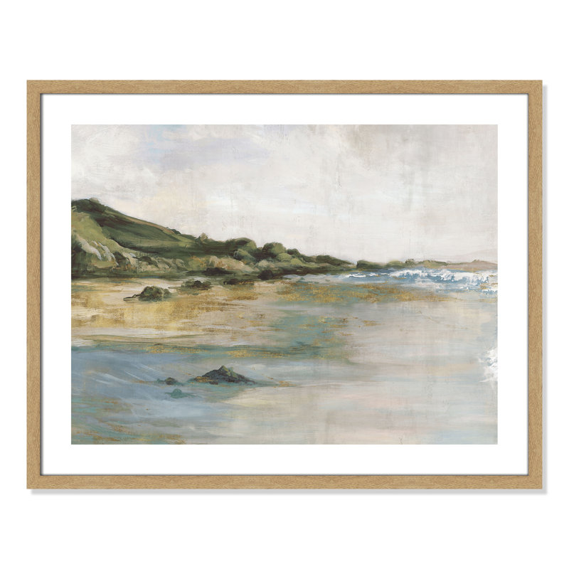 Impression «Tide’s Edge» par Casa Fine Arts, Naturel, Reproduction encadrée avec passe-partout