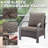 Wyland Industrial Style Outdoor Wicker Patio Chairs Set Of 2-839303321
