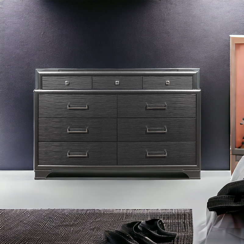 Commode double 59 po 59 po, Gris foncé