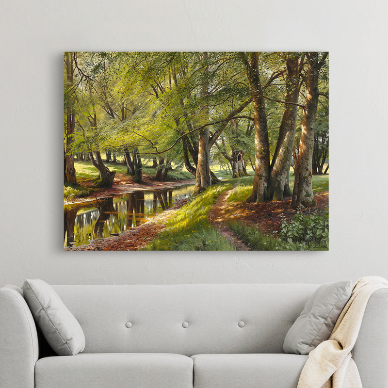 A Summer Day In The Forest by Peder Mørk Mønsted - Wrapped Canvas Print, 70cm H x 100cm W x 4cm D