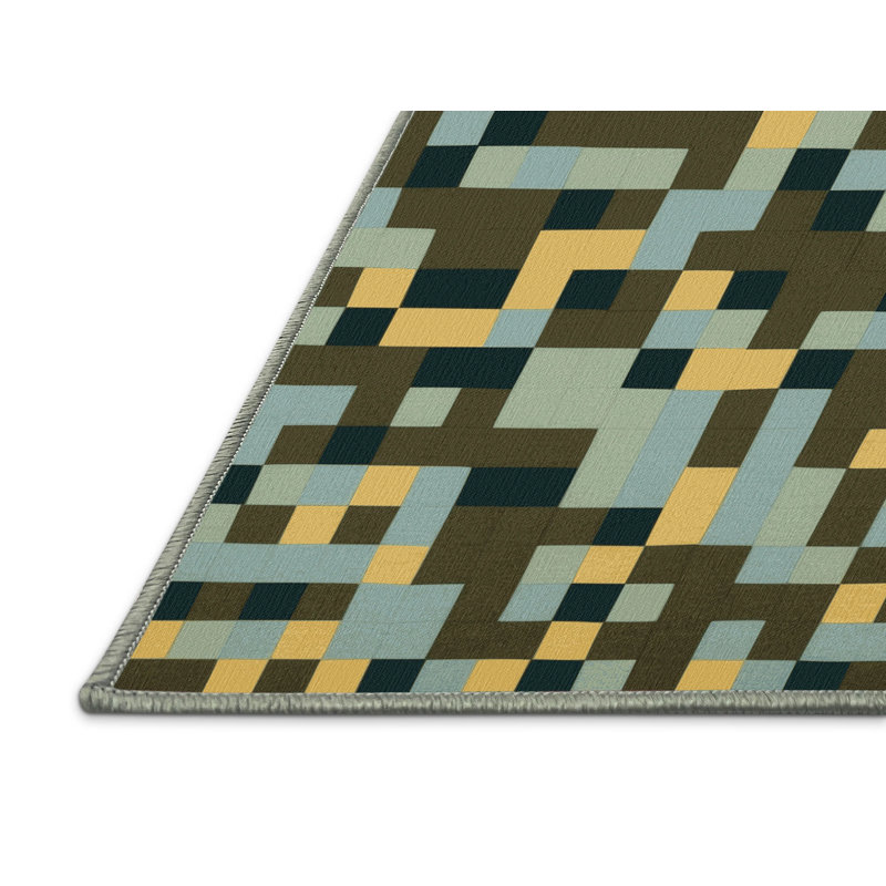 Fragmented Flora Rug, Square 6'