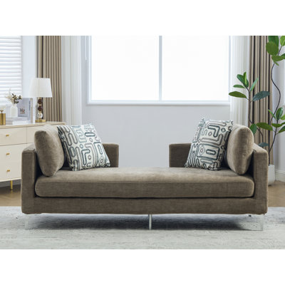 78'' Square Arm Sofa With Open Backrest