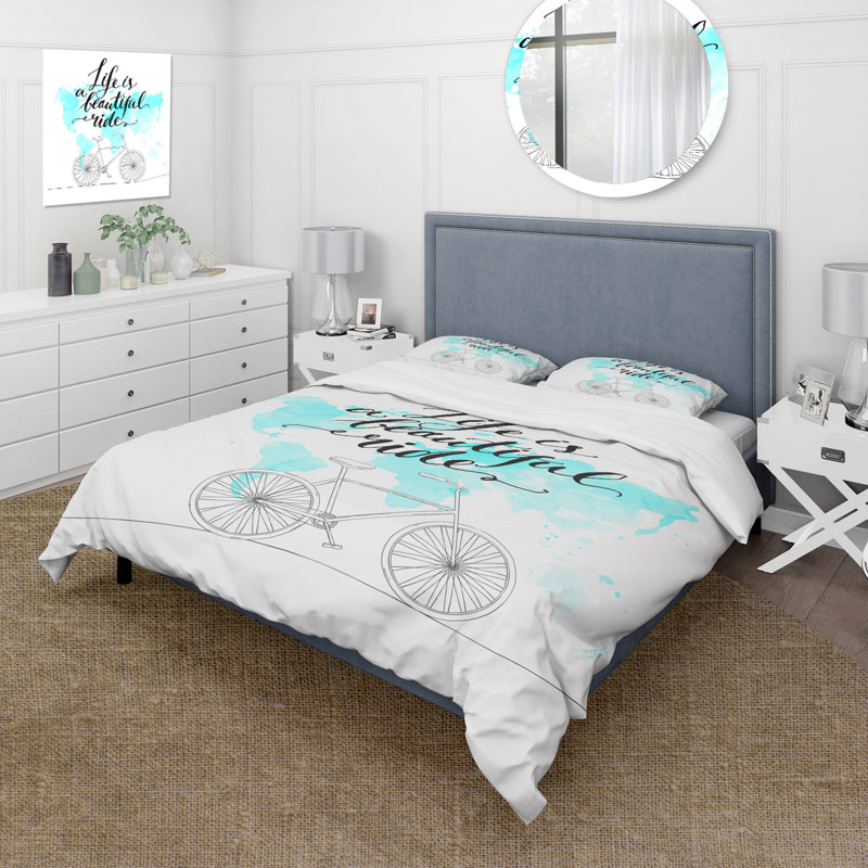 Life Is A Beautiful Ride - Ensemble de housse de couette traditionnel - Microfibre de polyester