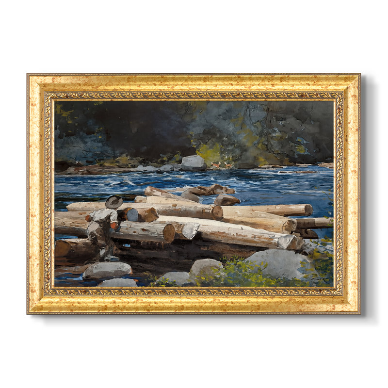 Hudson River, 1892 - Winslow Homer - Toile encadrée sur mesure, 20x28 INNER SIZE, Framed Canvas