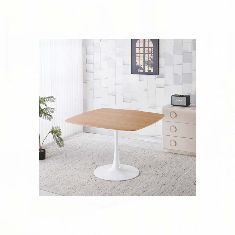 Table de salle à manger 42,12 ", Blanc, Chêne, H 28,93 po x l 42,12 po x P 42,12 po