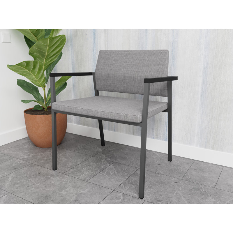 Fauteuil de réception Avon Rx, Vinyle gris chambray, Gris anthracite