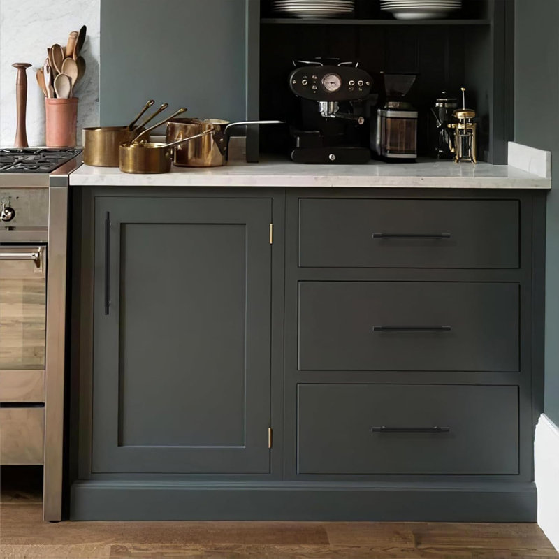 Paquet de 10 poignées d'armoire - Poignées robustes pour armoires de cuisine avec vis incluses - Poignées de tiroir en métal antirouille pour armoires, commodes et armoires