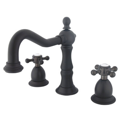 Widespread Bathroom Faucet with Drain Assembly