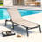 Ajoku 1 Piece Full Assembled  Aluminum Foldable Chaise Lounge Chair With 5 Position Adjustable Backrest-123100337