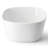 Our Table Simply White 6 Piece 6 Inch Porcelain Soft Square Cereal Bowl Set