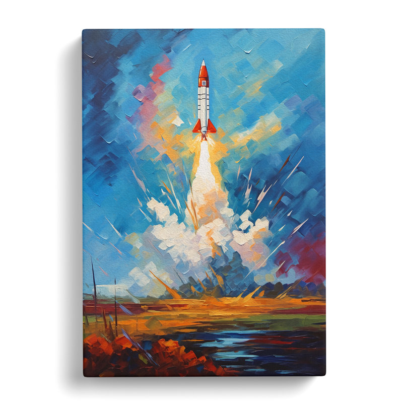 Rocket Impressionism - Wrapped Canvas, 50cm H x 35cm W x 3cm D