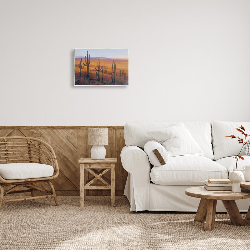 «Desert Cactus Plants» par Tim Otoole, Bois sans cadre, H 13 po x l 19 po x P 0,5 po
