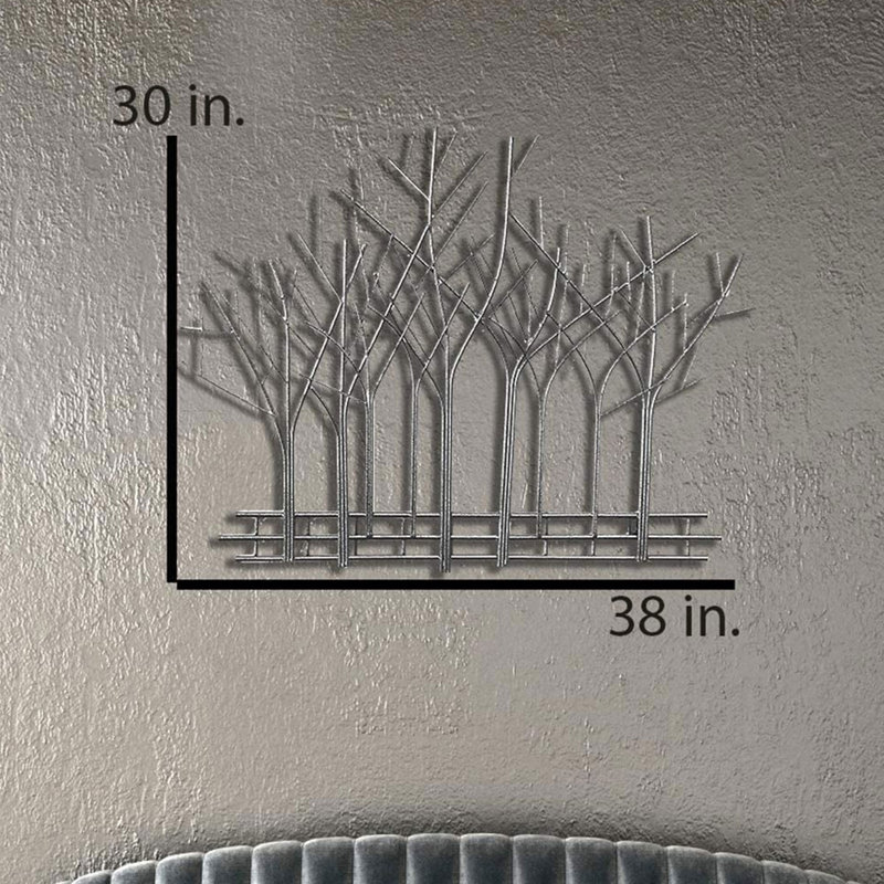 Décoration murale de style Mid-Century Winter Trees