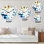 Horloge murale moderne bleue et blanche-1411213168