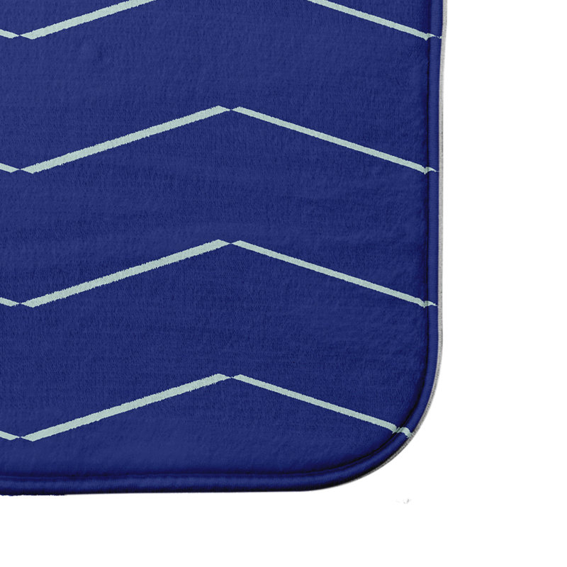 Leininger Non-Slip Bath Mat, Royal Blue, 17" W x 24" L