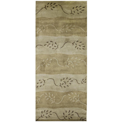 Hand-Knotted High-Quality Beige Runner