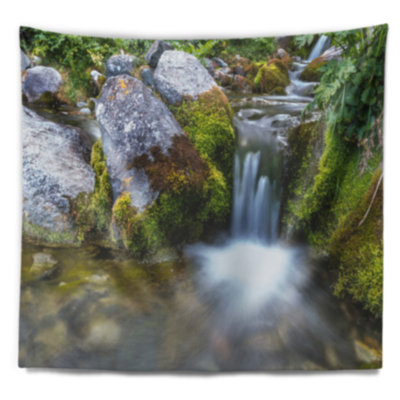 Tapisserie de flux d’eau d’été en polyester avec accessoires suspendus inclus