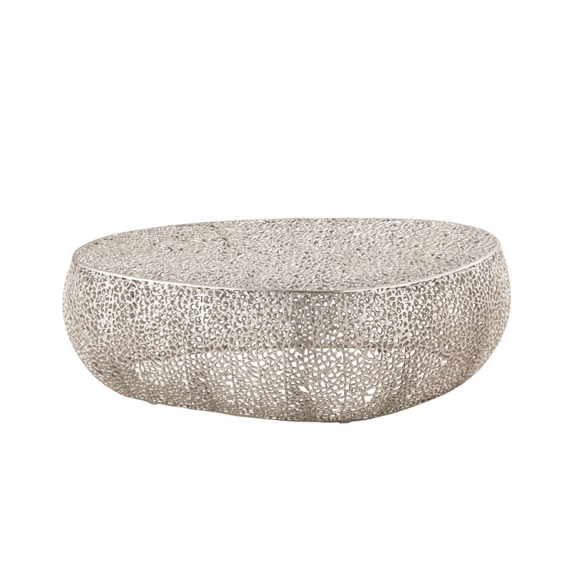 Table basse ovale (inventaire NJ), Argent argent