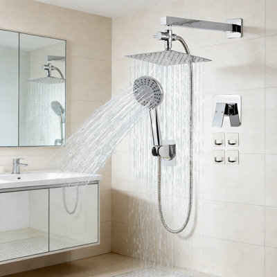 Pomme de douche 8 pouces avec douchette combinée