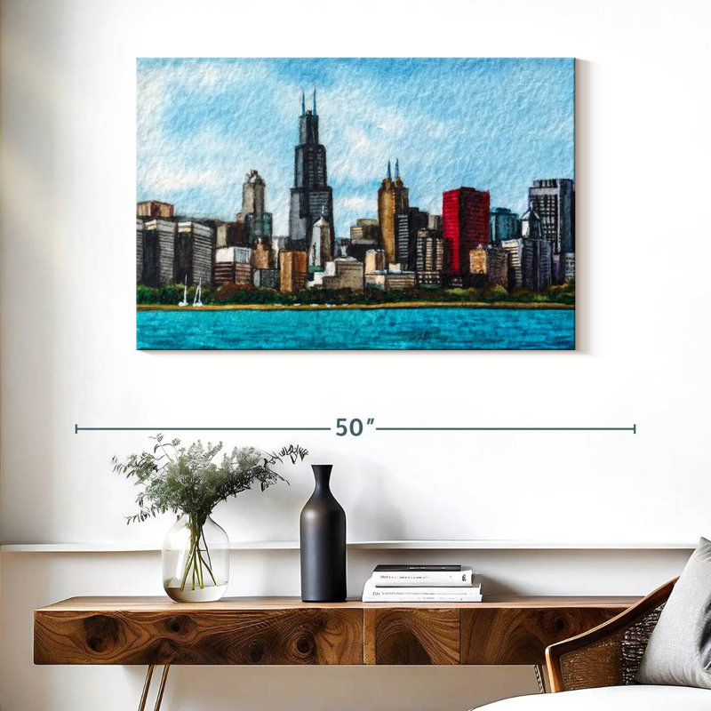 Horizon de Sirci à Chicago, H 26 po x l 39 po
