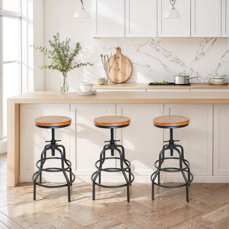 Tabouret de bar pivotant, Tabouret de bar (siège d'une hauteur de 29,5 po), Noyer, 2
