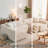 128" Sectional U-Shaped Modular Couch Sofa Includes Dog Stairs，Boneless Sofa with 2 Throw Pillows-1202781341