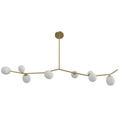 8 - Light Unique / Statement Modern Linear Chandelier