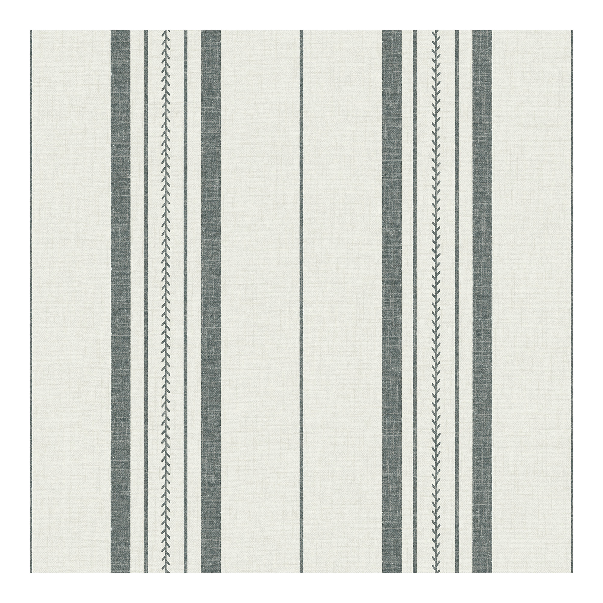 Townhouse Stripe Ivy Peel and Stick Wallpaper, Dark Green