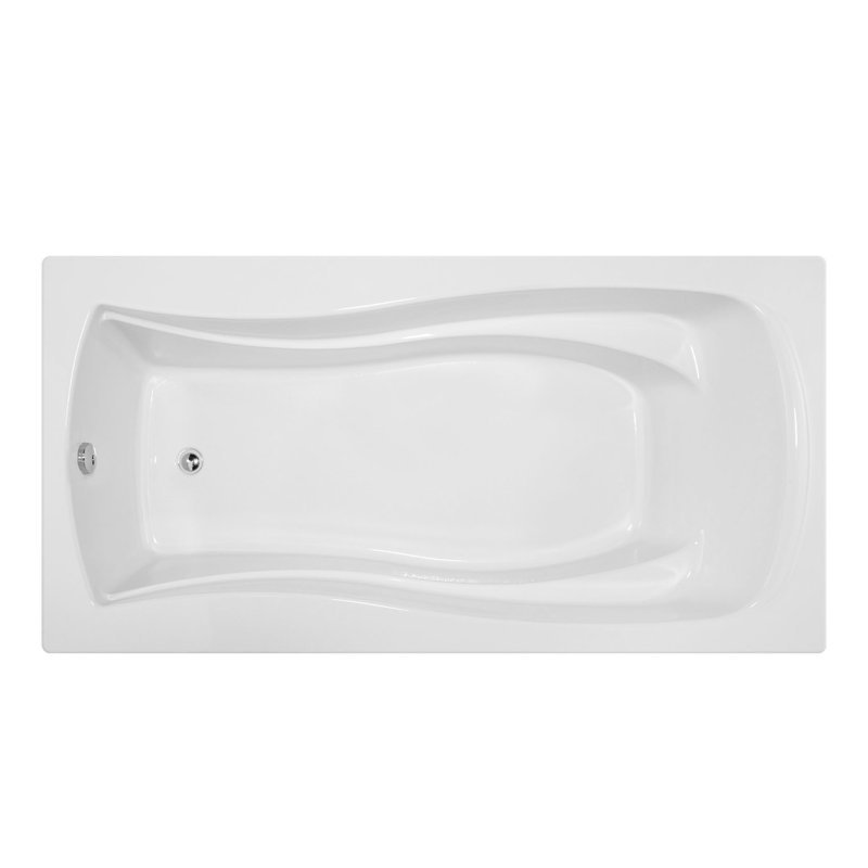 Charlotte 72'' L Bathtub, White, Satin Chrome