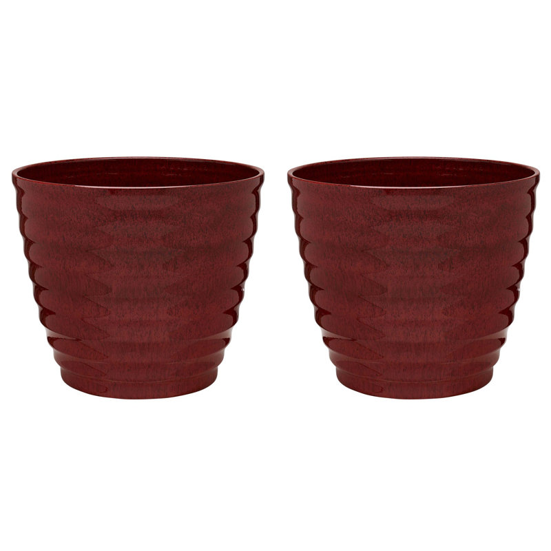 Jardinière ronde Beehive (paquet de 2), Rouge