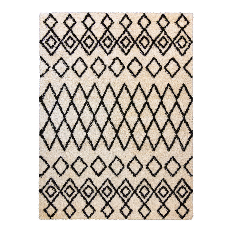  Ultimate Shag Jamila Modern Tribal Geometric Microfiber Shag Area Rug