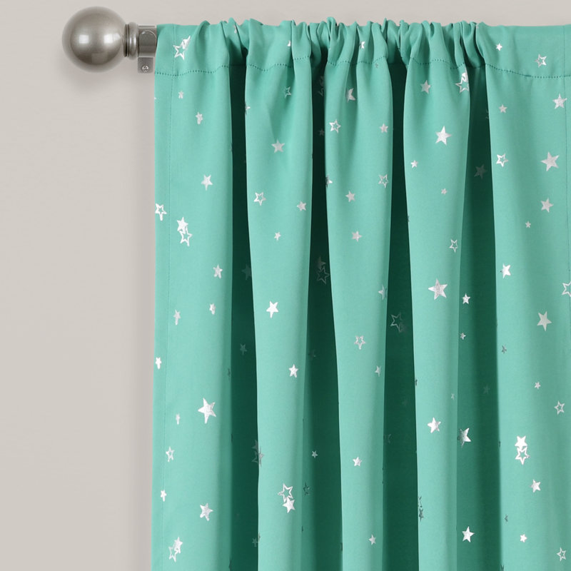Paire de rideaux occultant Lush Decor Star (ensemble de 2), Turquoise