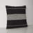 Ontario Striped Black/Cream Square Throw Cushion-152033927-236660582