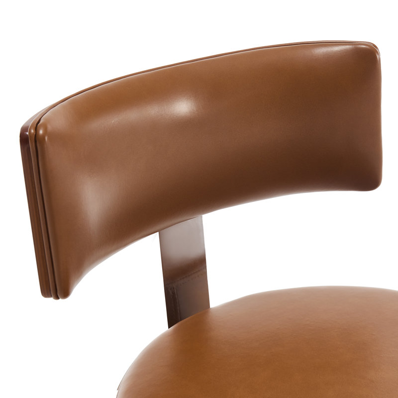 Tabouret de bar et de comptoir pivotant rembourré, Brun, Tabouret de bar (siège d'une hauteur de 29 po)